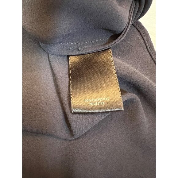 Ann Taylor Womens Blouse Blue XXS P Cold Shoulder Cut Out Shirt Top Career - Picture 9 of 10